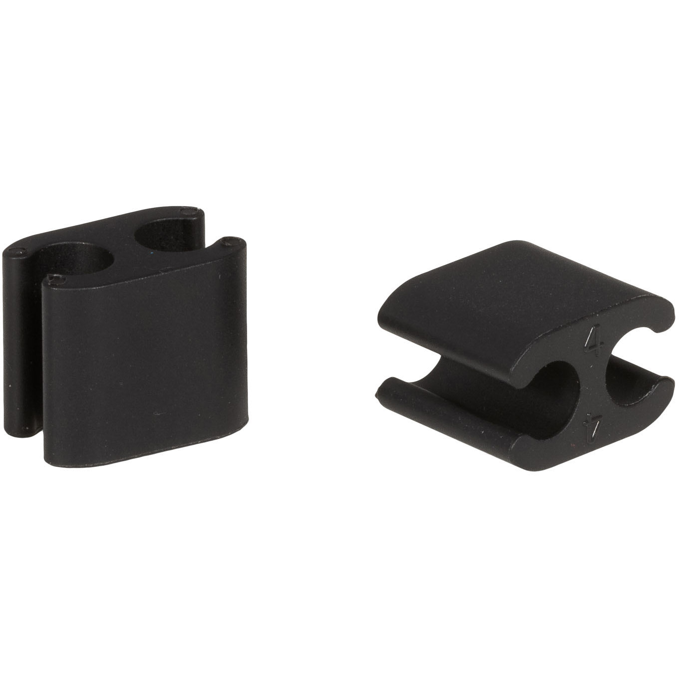 Elvedes kabelclips duo 5,0+4,1mm zwart (10st)