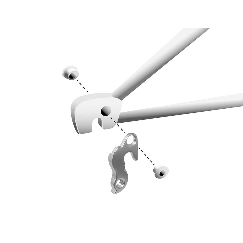 derailleurhanger GH-068 63,8 mm zilver