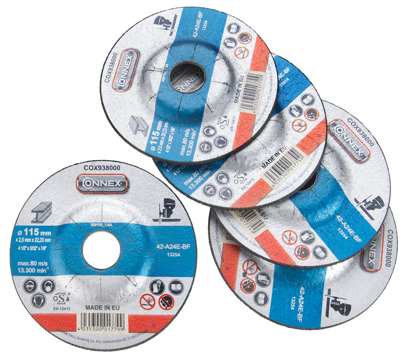Connex set 5x slijpschijf metaal 115mm - cox938005