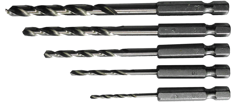 Connex set staalboren 2-6mm 6k 5dlg blauw - cox978205