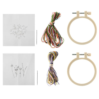 Craft id mini borduurset, 2pcs. dia 8.5cm.