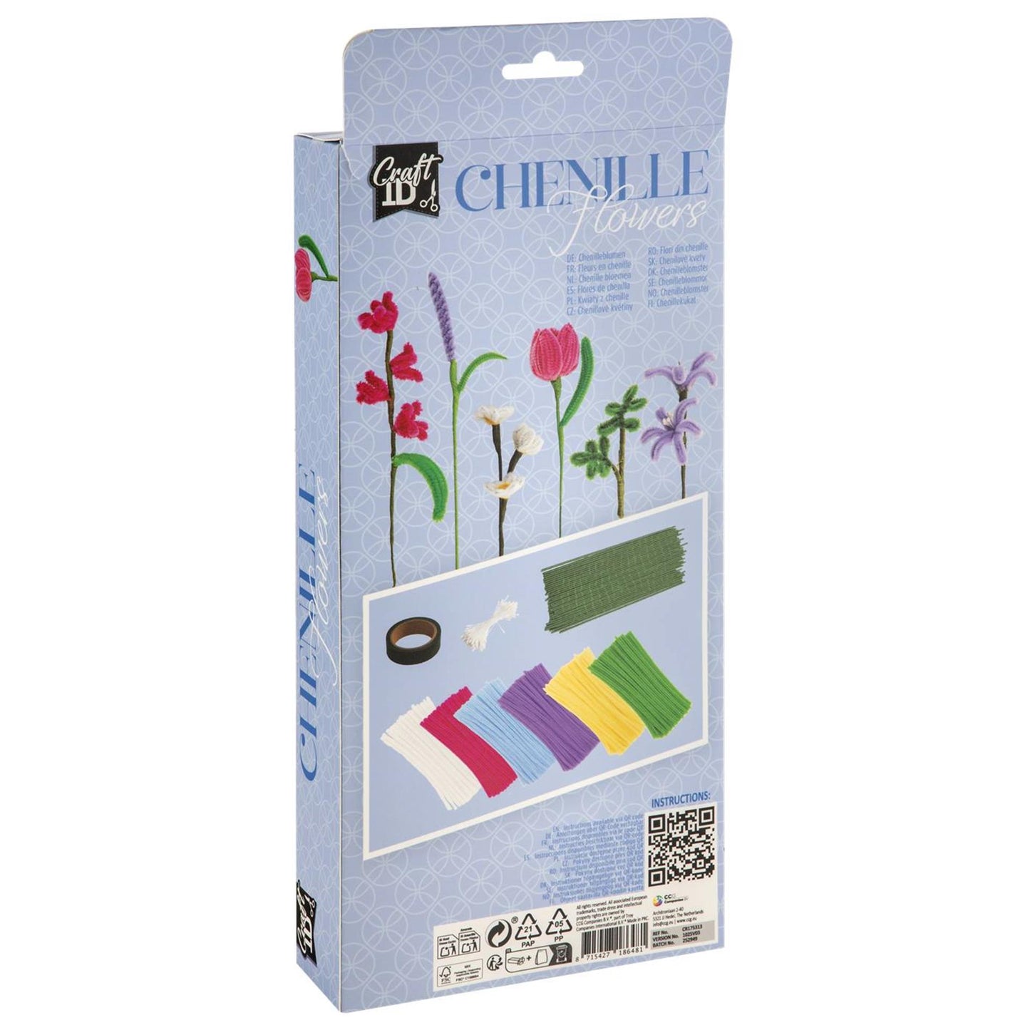 Craft id chenille bloemenset 108-delig