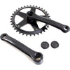 Crankstel fausto 36t | 127mm | staal | zwart