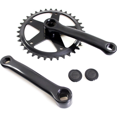 Crankstel fausto 36t | 127mm | staal | zwart