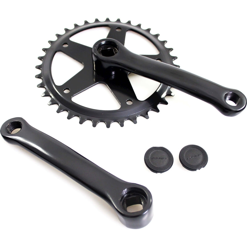 Crankstel fausto 36t | 127mm | staal | zwart