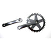 Crankstel fausto 36t | 127mm | staal | zwart
