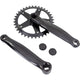 White label crankstel 36t ? 170mm jis alu zwart