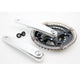 Lasco crankset 24 34 42t zilver zwart verdiept -4mm