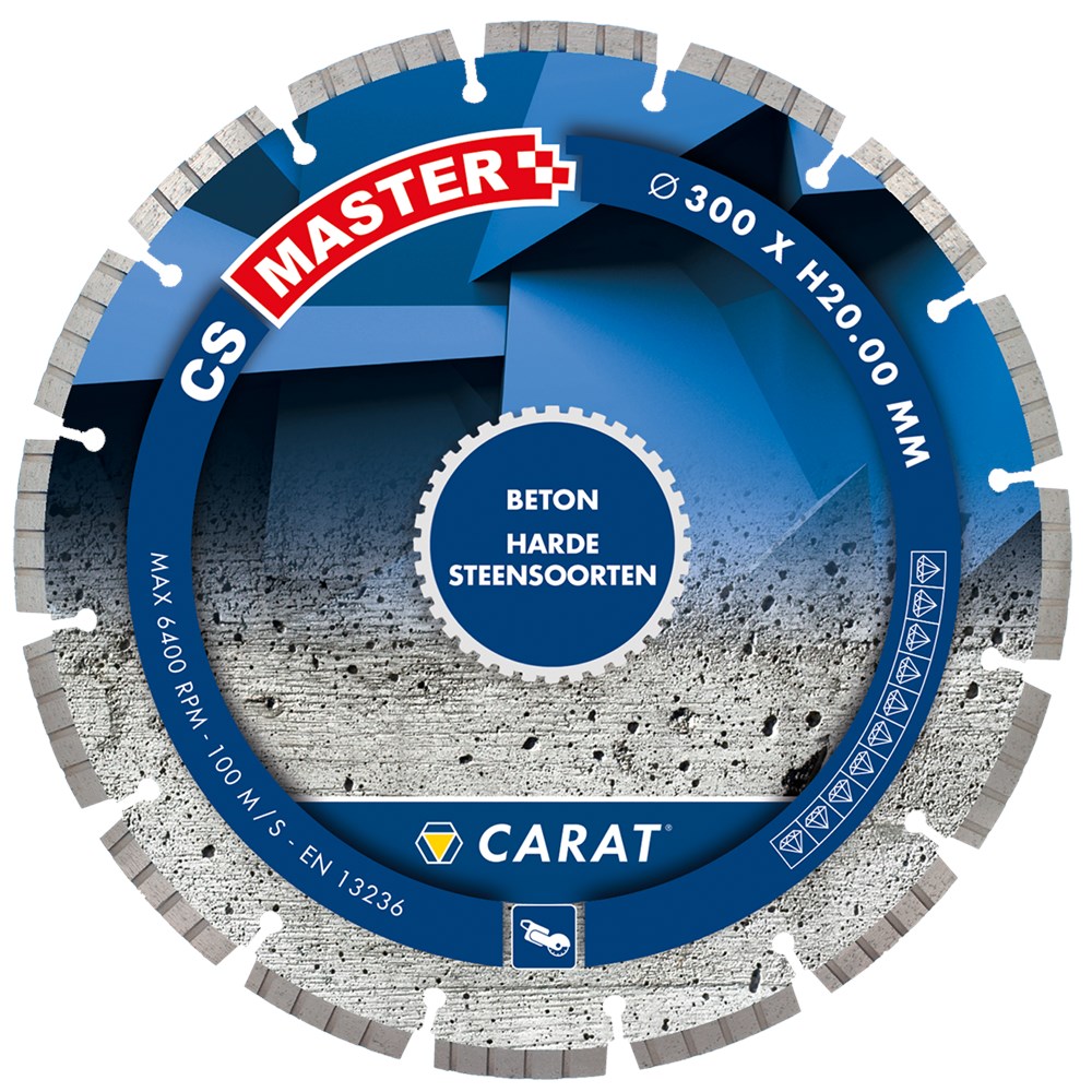 Carat diamantzaagblad ø300x22 cs master beton watergekoeld