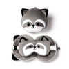 Ty relaxeazzz pluche wasbeer rond reiskussen slaapmasker
