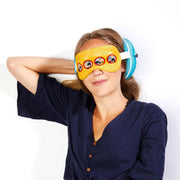 Ty relaxeazzz yellow submarine rond pluche reiskussen slaapmasker - afbeelding 2