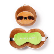 Ty relaxeazzz pluche luiaard rond reiskussen slaapmasker - afbeelding 1