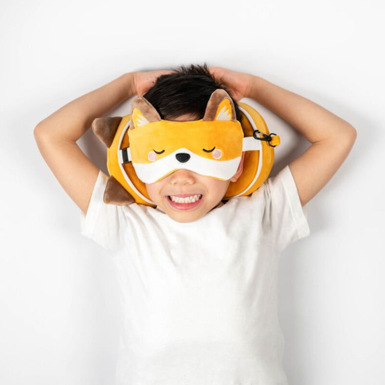 Ty relaxeazzz adoramals finnick de vos rond reiskussen slaapmasker