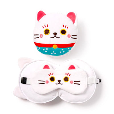 Ty relaxeazzz maneki neko gelukskat rond reiskussen slaapmasker