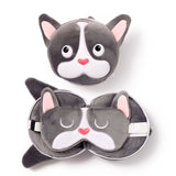 Relaxeazzz franse bulldog rond reiskussen slaapmasker - afbeelding 1