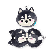 Ty relaxeazzz luna de husky berg dieren reiskussen slaapmasker - afbeelding 1