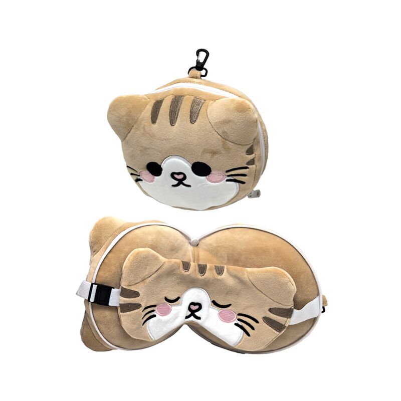 Ty relaxeazzz adoramals schotse vouwoorkat reiskussen slaapmasker