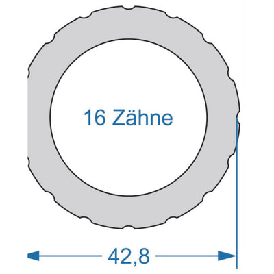 Cycplus cyclus gereedschap power.tool 2-zijdig t16 42.8 z12 23.0