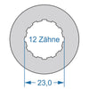Cycplus cyclus gereedschap power.tool 2-zijdig t16 42.8 z12 23.0