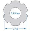 Cycplus cyclus gereedschap power.tool 2-zijdig t6 37.0 t20 32.0