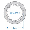 Cycplus cyclus gereedschap power.tool 2-zijdig t6 37.0 t20 32.0