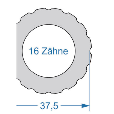 Cycplus cyclus gereedschap power.tool 1-zijdig t16 37.5