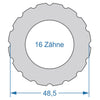 Cycplus cyclus gereedschap power.tool 1-zijdig t16 48.5