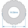 Cycplus cyclus gereedschap power.tool 1-zijdig t16 51.0