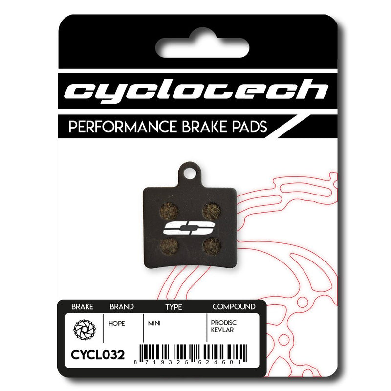 Cyclo tech schijfremblok prodisc kevlar hope mini