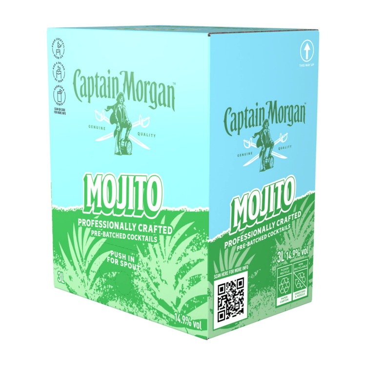 Captain morgan captian morgan mojito bag-in-box (3 liter)