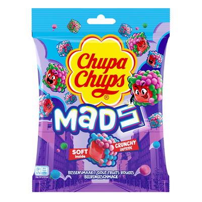 Chupa chups mads bessen uitdeelzakje (12x 115 gr)