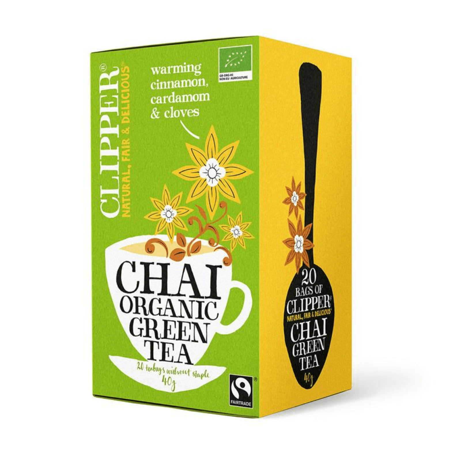 Clipper thee clipper green tea chai bio (4x 20 stuks)