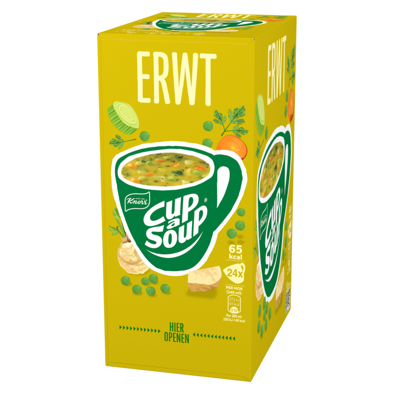 Cup a soup knorr cup-a-soup erwt (24x 140 ml)