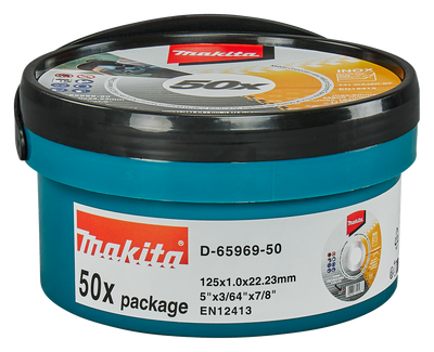 Makita accessoires makita doorslijpschijf 125x1,0mm rvs - d-65969-50