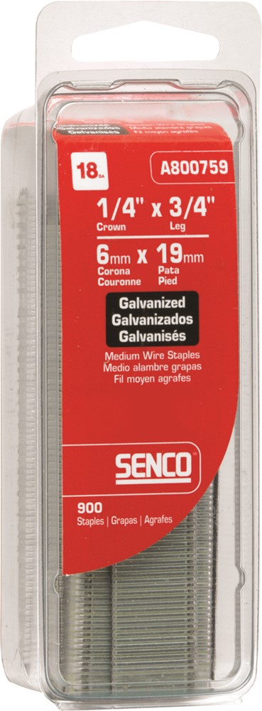 Senco l-nieten binnenbreedte 3,34 mm - 16 mm gegalvaniseerd - te in blister verpakking ( 1200 stuks ) - a800629