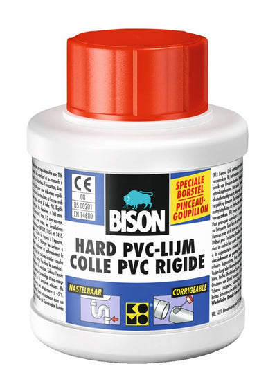 Bison hard pvc lijm bot 250ml*6 nlfr - 1312020 - 1312020