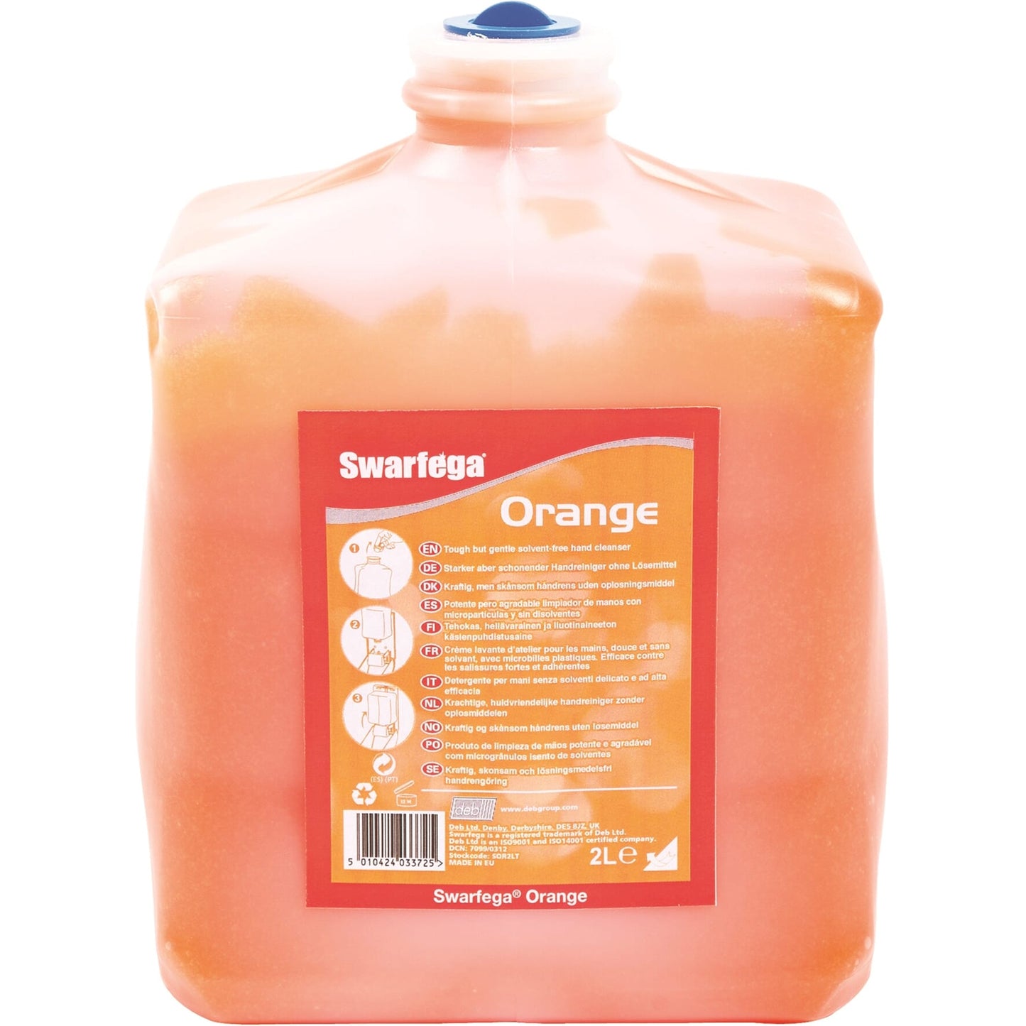 Primp swarfega orange handreiniger zeep 2l