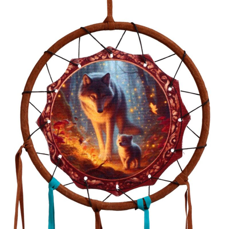 Feeën droom wolf welp dromenvanger 16cm