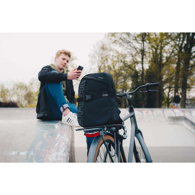 Steco monkey-mee bagagedragerverbreder met spanband zwart