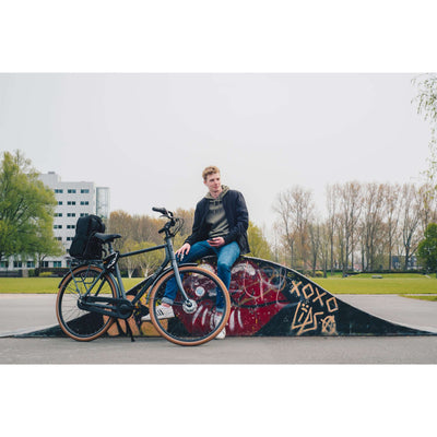 Steco monkey-mee bagagedragerverbreder met spanband zwart