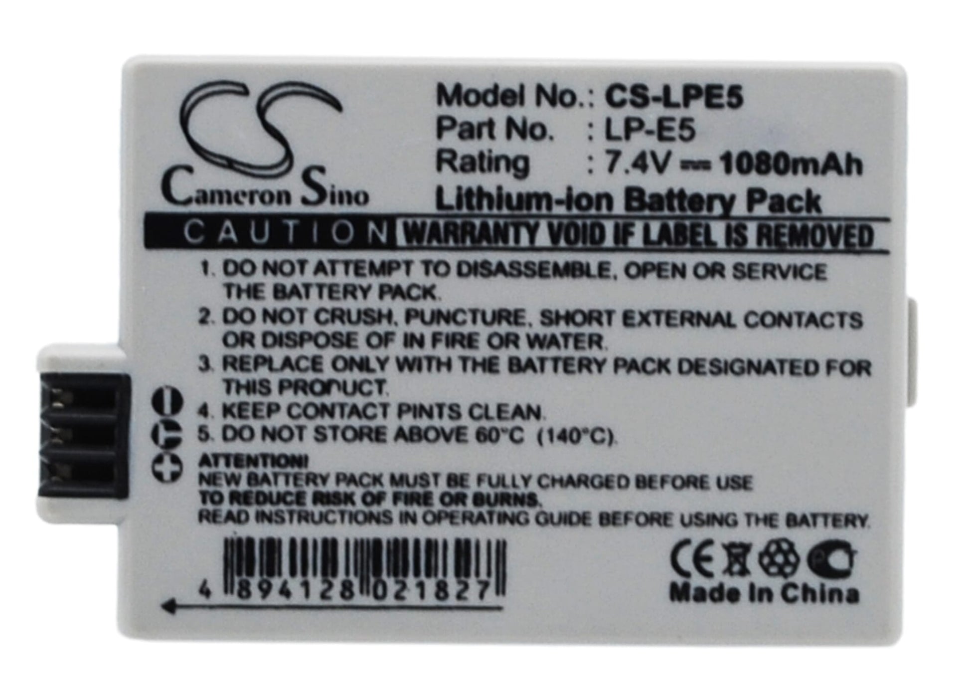 Blu-basic digitale camera accu 7.4v 1080mah li-ion voor canon