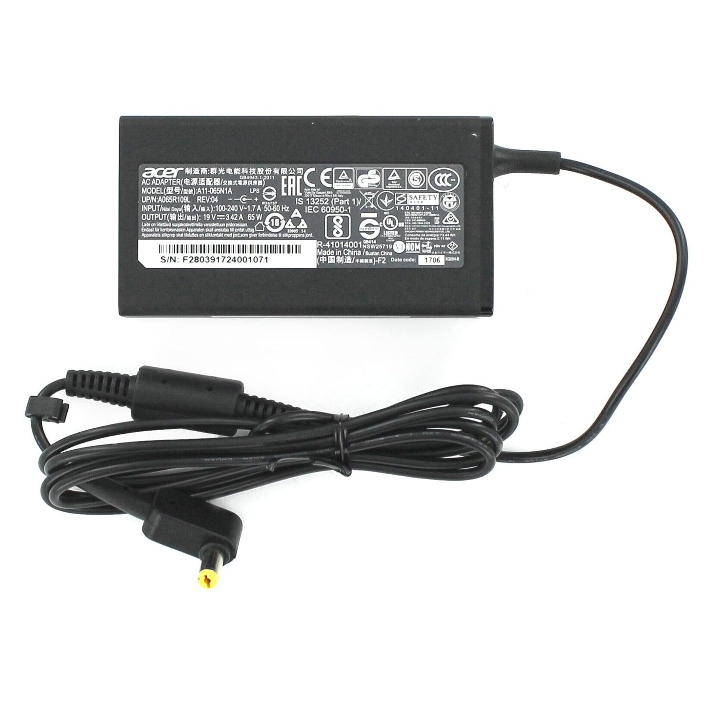 Acer laptop ac adapter 65w