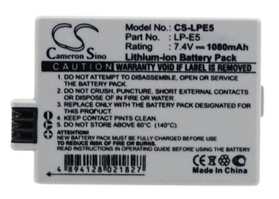 Blu-basic digitale camera accu 7.4v 1080mah li-ion voor canon