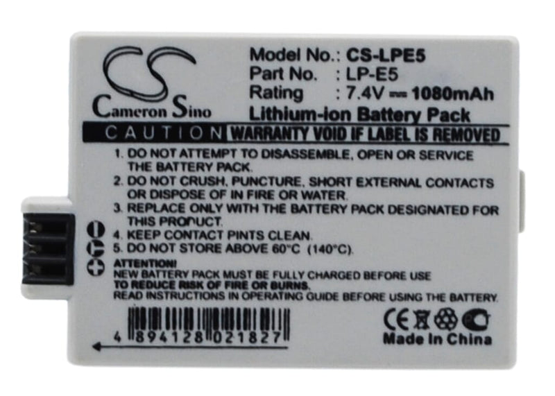 Blu-basic digitale camera accu 7.4v 1080mah li-ion voor canon