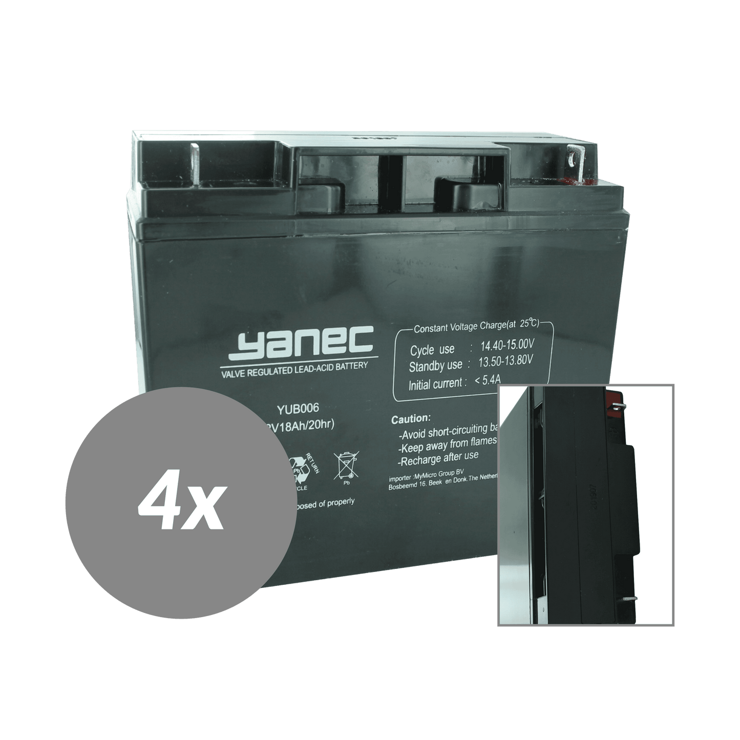 Yanec ups batterij vervangingsset rbc11 (excl. kabels)