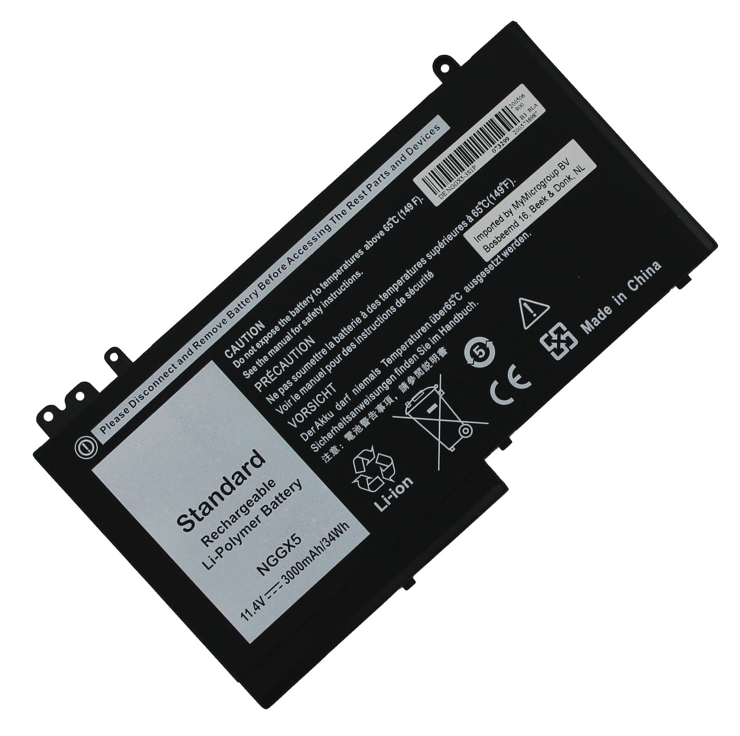 Replacement parts laptop accu 3400mah