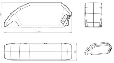 Bosch powerpack 720wh frame e-bike vision