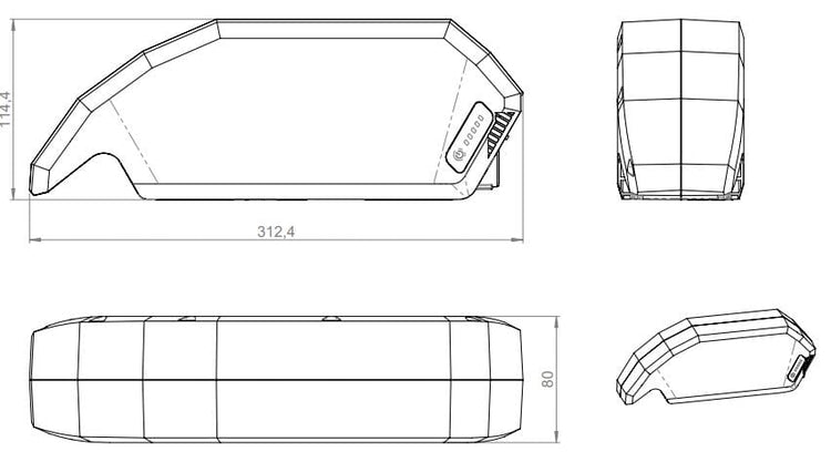 Bosch powerpack 720wh frame e-bike vision (bes2)