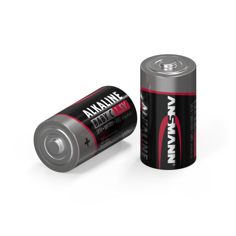 Ansmann alkaline batterij baby c lr14 4 pcs. krimpfolie