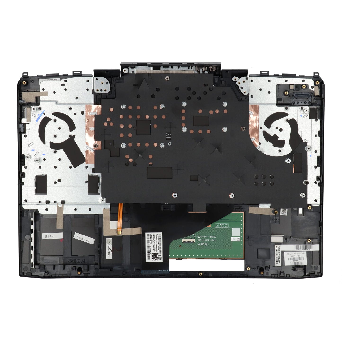 Hp laptop toetsenbord qwertz de + top cover, backlight